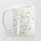 Scandinavian Midsummer Blue And Yellow Wildflowers Meadow  Coffee Mug Gallery Image 3
