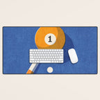 BALLS / Billiards - ball 1 I Desk Mat Gallery Image 1