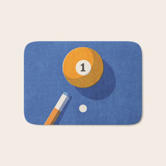 BALLS / Billiards - ball 1 I Bath Mat Gallery Image 1