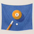 BALLS / Billiards - ball 1 I Wall Tapestry Gallery Image 4