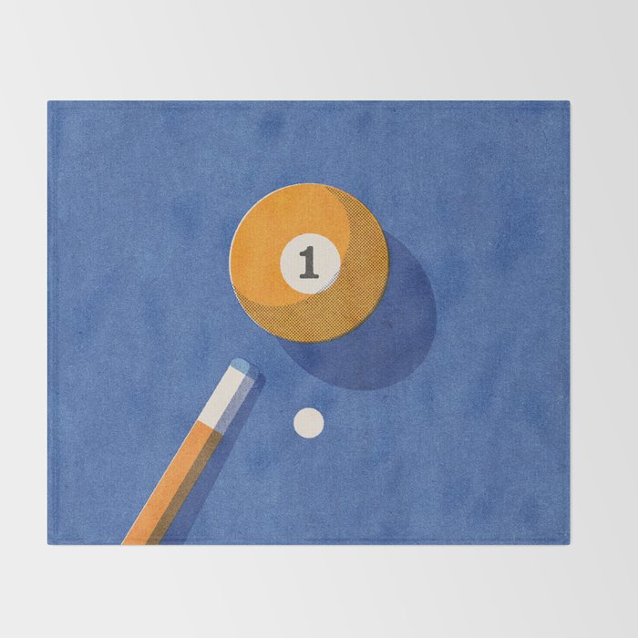 BALLS / Billiards - ball 1 I Throw Blanket Gallery Image 2