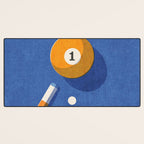 BALLS / Billiards - ball 1 I Desk Mat Gallery Image 3