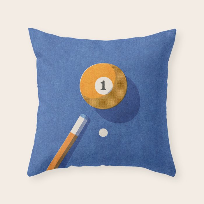 BALLS / Billiards - ball 1 I Throw Pillow Gallery Image 1