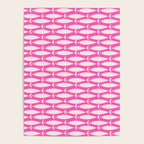 Coastal Fish Geometric Pattern in Bright Pink Poster Gallery Image 4