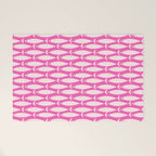 Coastal Fish Geometric Pattern in Bright Pink Welcome Mat Gallery Image 1