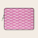 Coastal Fish Geometric Pattern in Bright Pink Laptop Sleeve Gallery Image 1
