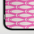 Coastal Fish Geometric Pattern in Bright Pink Laptop Sleeve Gallery Image 3