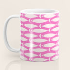 Coastal Fish Geometric Pattern in Bright Pink Coffee Mug Gallery Image 3