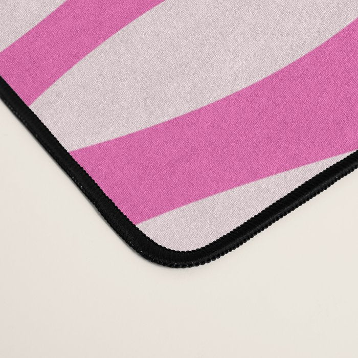 Coastal Fish Geometric Pattern in Bright Pink Desk Mat Gallery Image 4