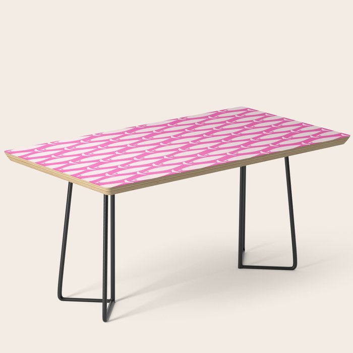 Coastal Fish Geometric Pattern in Bright Pink Coffee Table Gallery Image 1