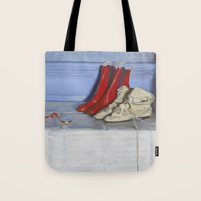 William Nicholson - Miss S's Boots (1919) still life fashion portrait painting Tote Bag Gallery Image 1