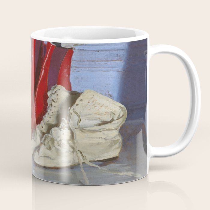William Nicholson - Miss S's Boots (1919) still life fashion portrait painting Coffee Mug Gallery Image 1