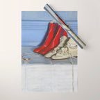 William Nicholson - Miss S's Boots (1919) still life fashion portrait painting Wrapping Paper Gallery Image 1