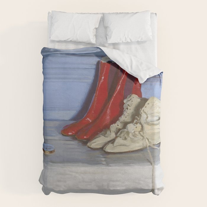 William Nicholson - Miss S's Boots (1919) still life fashion portrait painting Duvet Cover Gallery Image 6