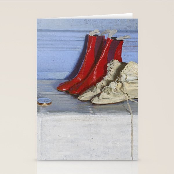 William Nicholson - Miss S's Boots (1919) still life fashion portrait painting Stationery Card Gallery Image 1