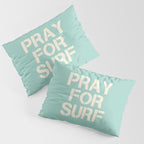 Pray For Surf | Blue Pillow Sham Gallery Image 3