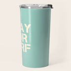 Pray For Surf | Blue Travel Mug Gallery Image 2