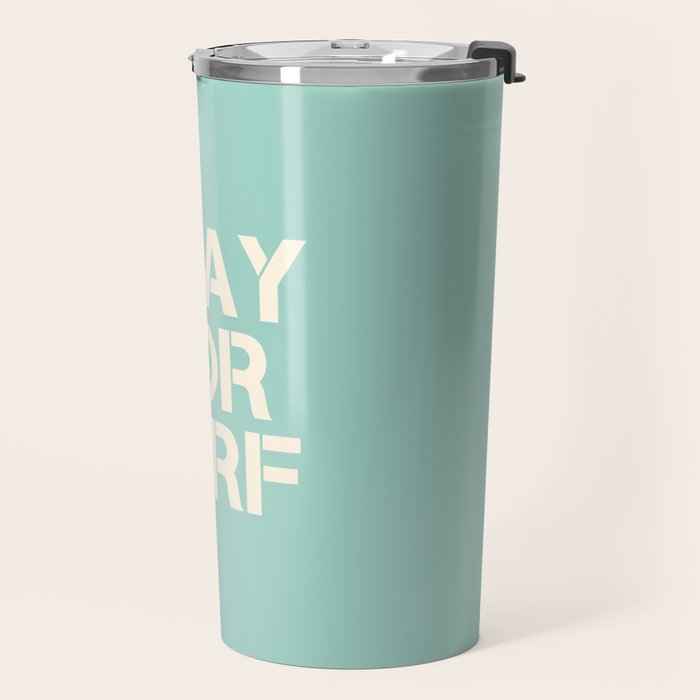 Pray For Surf | Blue Travel Mug Gallery Image 2