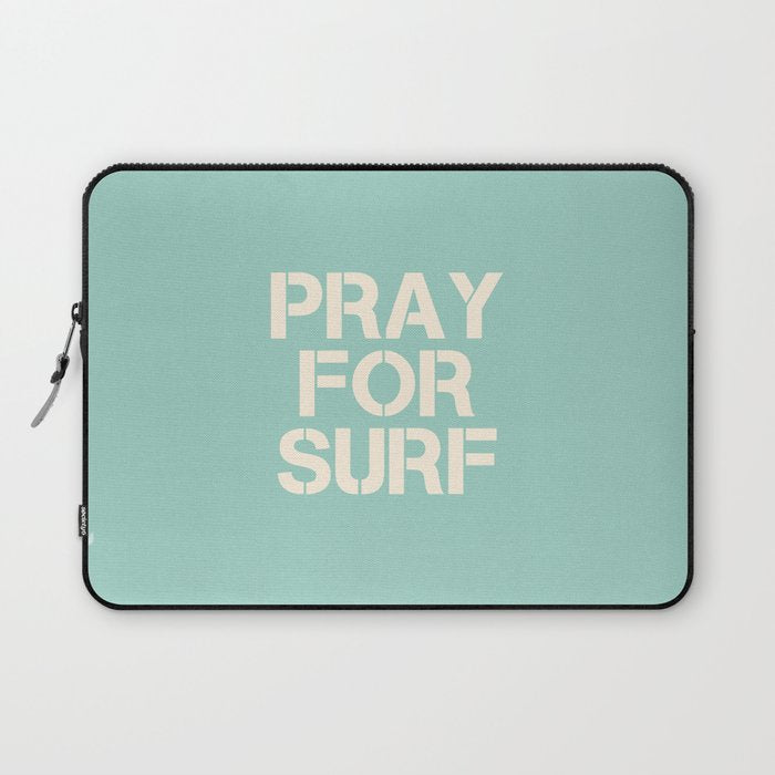 Pray For Surf | Blue Laptop Sleeve Gallery Image 1