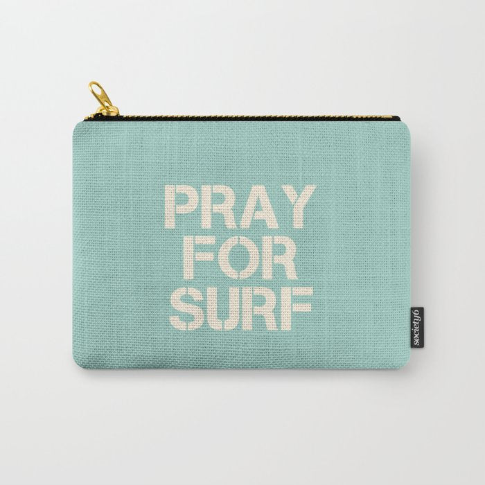 Pray For Surf | Blue Carry All Pouch Gallery Image 1