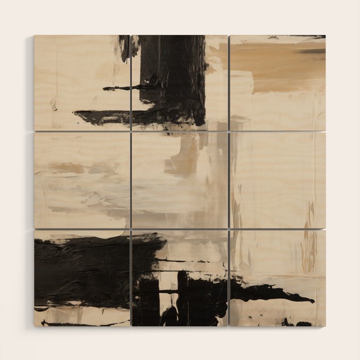 Bold Neutral I Wood Wall Art Gallery Image 1