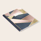 Geometric Art, Rose Gold, Pink and Navy Blue Modern  Notebook Gallery Image 2