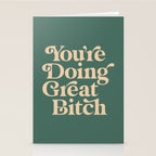 YOUâRE DOING GREAT BITCH vintage green cream Stationery Card Gallery Image 2