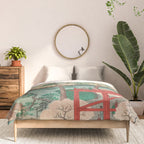 Spring Blossoms and Pond Ukiyo-e Japanese Art Comforter Gallery Image 3