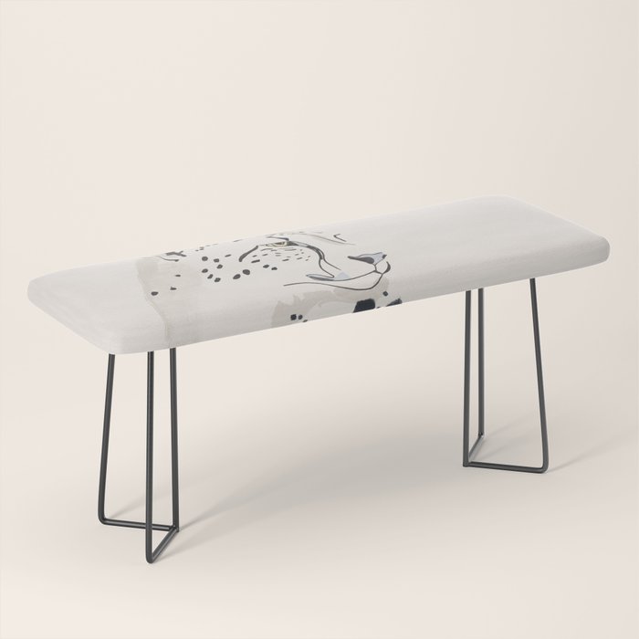 Cheetah 15 Black and White Bench Gallery Image 1