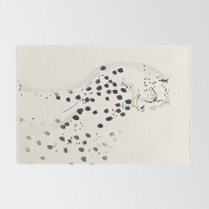 Cheetah 15 Black and White Rug Gallery Image 2
