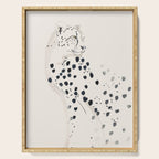 Cheetah 15 Black and White Serving Tray Gallery Image 1