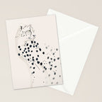 Cheetah 15 Black and White Stationery Card Gallery Image 2