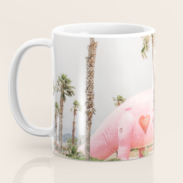 Pink Dinosaur | Cabazon Dinosaurs in Palm Springs California | Brontosaurus Love You Coffee Mug Gallery Image 3
