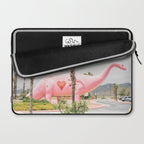 Pink Dinosaur | Cabazon Dinosaurs in Palm Springs California | Brontosaurus Love You Laptop Sleeve Gallery Image 2