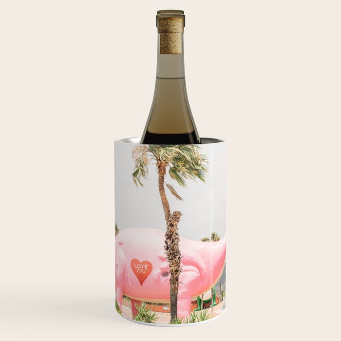 Pink Dinosaur | Cabazon Dinosaurs in Palm Springs California | Brontosaurus Love You Wine Chiller Gallery Image 1