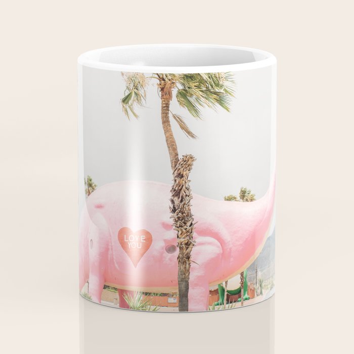 Pink Dinosaur | Cabazon Dinosaurs in Palm Springs California | Brontosaurus Love You Coffee Mug Gallery Image 4