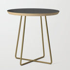 Charcoal grey line work on textured cloth - abstract geometric pattern Side Table Gallery Image 1