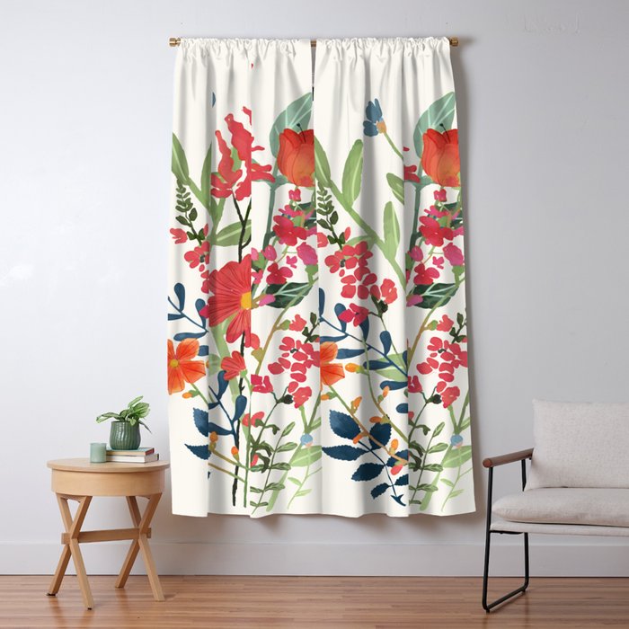 Beautiful Flowers Window Curtain Gallery Image 5