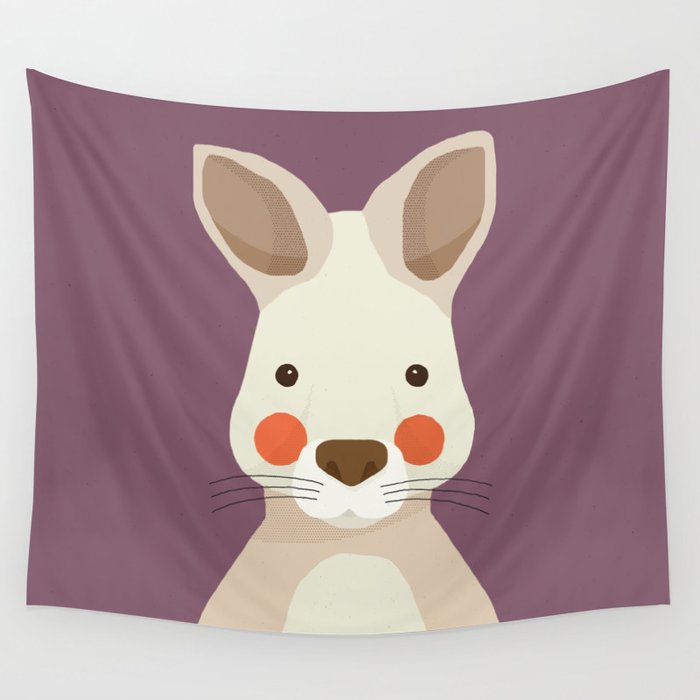 Kangaroo, Animal Portrait Wall Tapestry Gallery Image 4