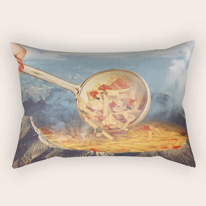 Volcano Noodle Soup Rectangular Pillow Gallery Image 1