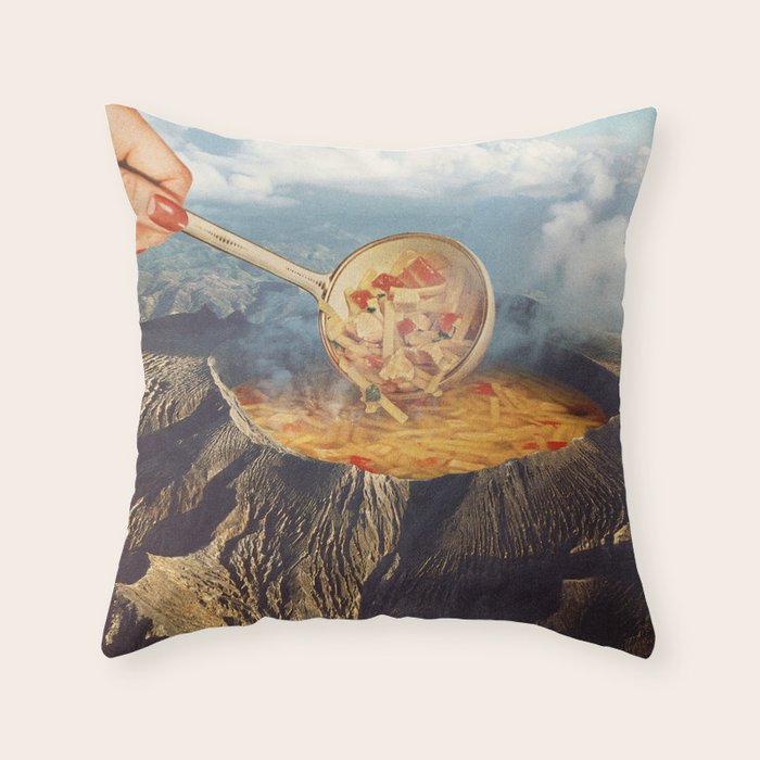 Volcano Noodle Soup Throw Pillow Gallery Image 6