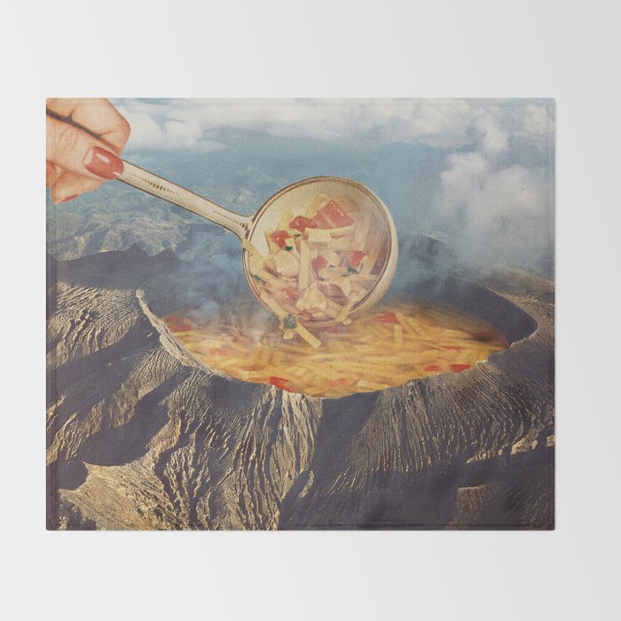 Volcano Noodle Soup Throw Blanket Gallery Image 2