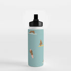 Surfing Sloth in Blue Water Bottle Gallery Image 2