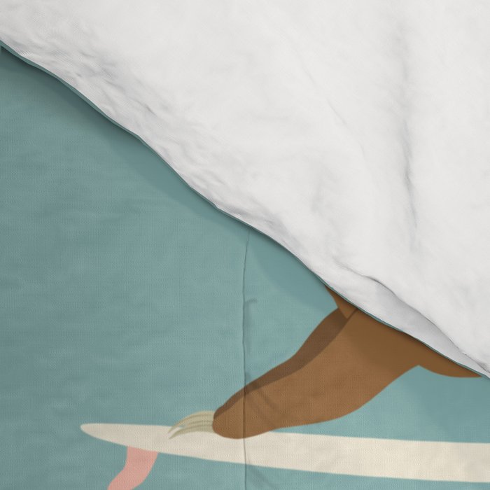 Surfing Sloth in Blue Comforter Gallery Image 4