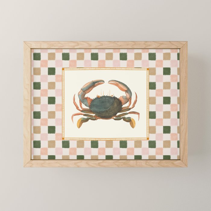 Checkered Crab Mini Art Print Gallery Image 1