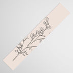 Minimal Line Art Flowers 5 Table Runner Gallery Image 3