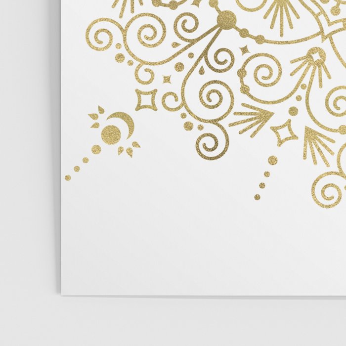 Moroccan Mandala - Gold Palette Poster Gallery Image 3