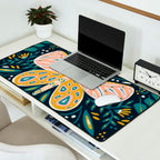 Butterfly Symmetry - Teal Palette Desk Mat Gallery Image 2