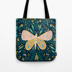 Butterfly Symmetry - Teal Palette Tote Bag Gallery Image 1