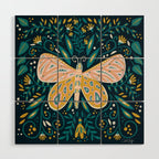 Butterfly Symmetry - Teal Palette Wood Wall Art Gallery Image 1